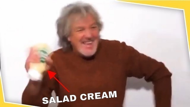 'James May introducing various food items'