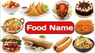 'Food items name, खाद्य पदार्थों के नाम, fast food name, foods name, junk food name, food vocabulary'