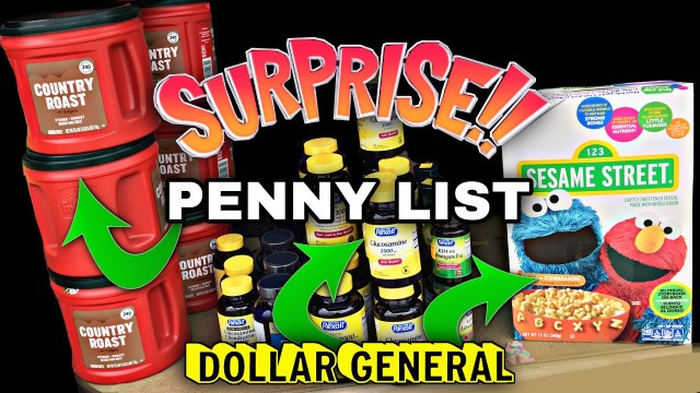 'Surprise Penny list @ Dollar General!! FOOD ITEMS going into 2022 #thepennylist #pennyitems'