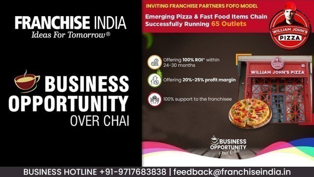 'William John\'s Pizza - Emerging Pizza & Fast Food Items Chain  | Business Opportunity Over Chai'