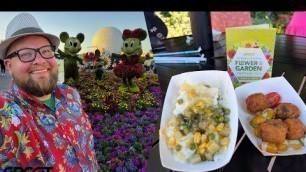 'Epcot Flower & Garden Festival 2022 | Trying 20 Food & Drink Items With Friends | Walt Disney World'