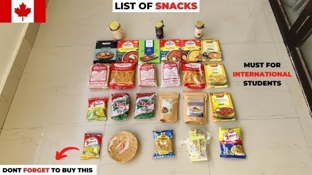 'WHICH FOOD ITEMS TO TAKE FROM INDIA TO CANADA 2021 || CANADA PACKING TIPS FOR INTERNATIONAL STUDENTS'