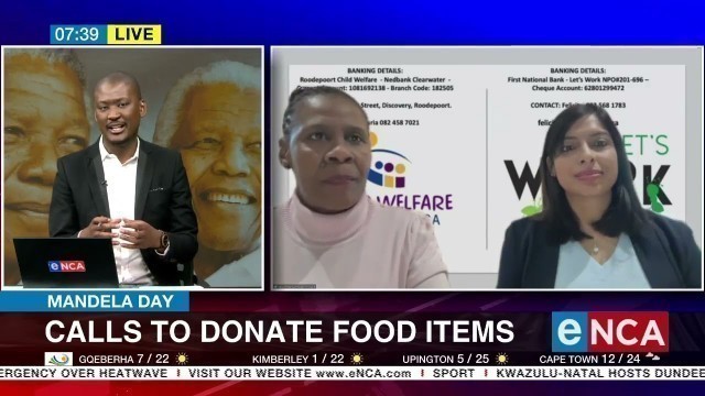 'Mandela Day | Calls to donate food items'