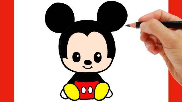 'HOW TO DRAW A CUTE MICKEY MOUSE'