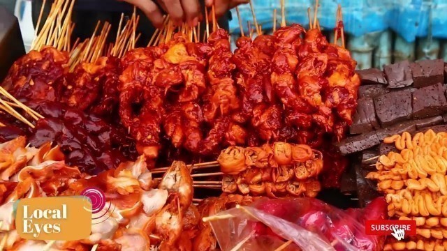 'Filipino Street Food | Isaw Manok at Baboy | Tenga Dugo at Iba Pa!'