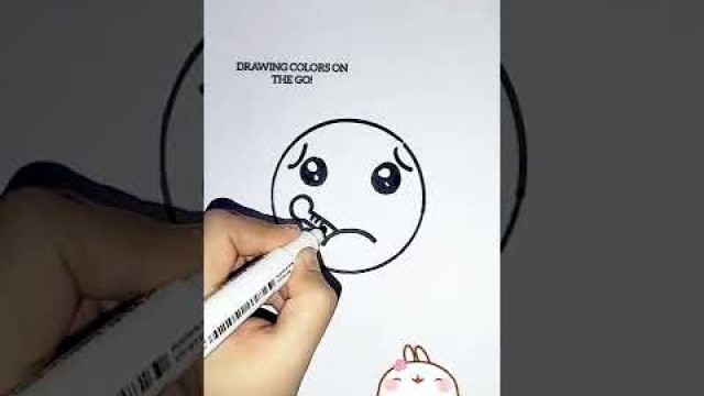 'HOW TO DRAW CUTE EMOJI FOR KIDS STEP BY STEP,#Emoji#emojidrawing#emojicolors#redemoji#cuteemoji'