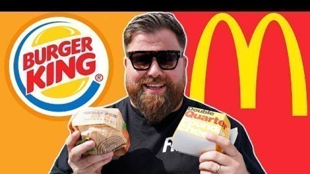 'BURGER KING WHOPPER VS MCDONALD\'S QUARTER POUNDER - WHO WINS? | FOOD REVIEW CLUB'