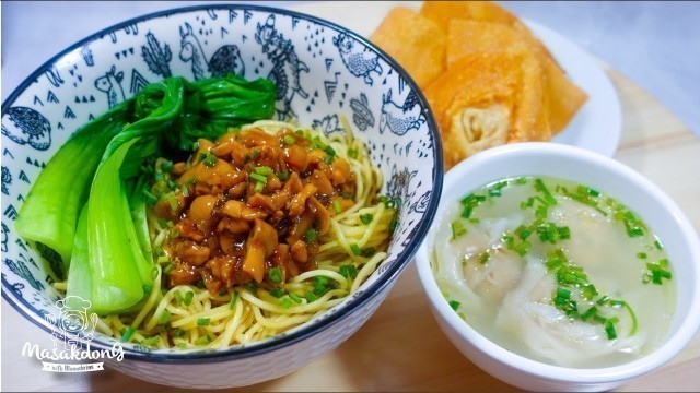 'MIE AYAM JAMUR a la BAKMI GM | Lengkap dengan Pangsit Goreng dan Pangsit Rebus'