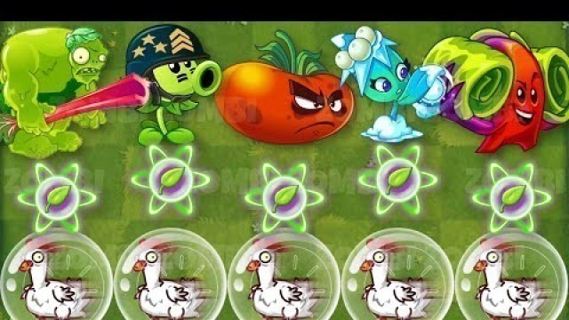 'PvZ2 All Plants With 1 Plant Food VS Fast Chicken Hamster Ball - Who Will Win?'