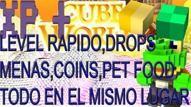 'Cube World: Super spot Exp, items, materiales,pet food,menas'