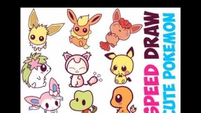 'Speed Drawing How to Draw Cute Pokemon Characters (Kawaii Chibi) Easy Step by Step for Beginners'