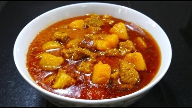 'Mutton Pumpkin Curry / Assamese Muslim cuisine by Syreen\'s kitchen'