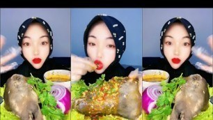 'Eating Uyghur Muslim Food Part 1 [Goat Head Mukbang] #UyghurMuslimFood #MuslimMukbangFood #IslamFood'