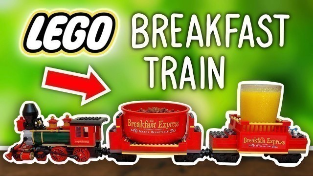 'I Built a LEGO Breakfast Train! (Rube Goldberg Machine)'