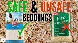 'SAFE & UNSAFE hamster beddings + alternatives!'