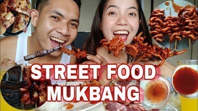 'FILIPINO STREET FOOD MUKBANG | ISAW DUGO AT TAINGA NG BABOY + PIZZA HAM AND CHEEZE  | Celine C.'