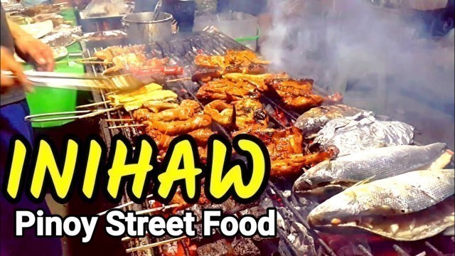 'Filipino Street Food | BBQ , bangus, tilapia,manok,isaw atay dugo | Pini pilaan mabilis maubos!'