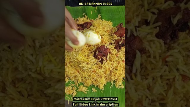 'Madras Dum Biryani | best biryani in chennai | Food review tamil | #shorts | akila kannan vlogs'