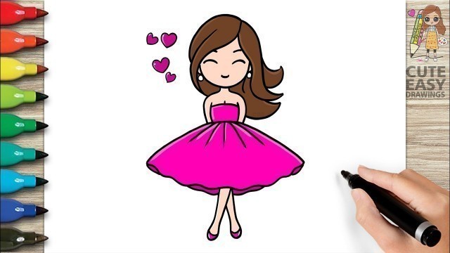 'How to Draw a Barbie Doll | How to Draw a Cute Girl Step by Step Easy Drawings'