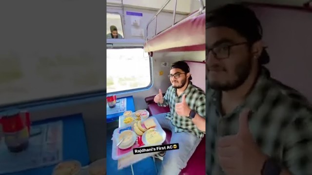 'Rajdhani’s First AC Food | 23 Millions views on Instagram #shorts #rajdhaniexpress #indianrailways'