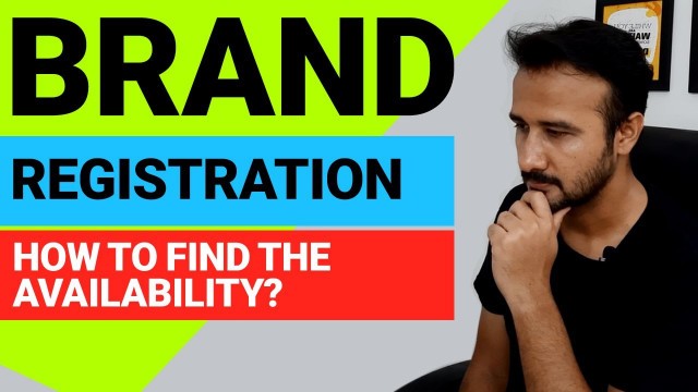 'How to find brand name availability | how to register brand name in india | trademark registration'