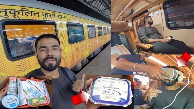 'Tejas VANDE BHARAT EXECUTIVE CLASS journey with UNLIMITED FOOD || *3D 360 VR movie in TRAIN*'