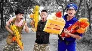 'Food Crime SEAL X Fights Police With Nerf Guns For Sweet Cake | Battle Nerf War'