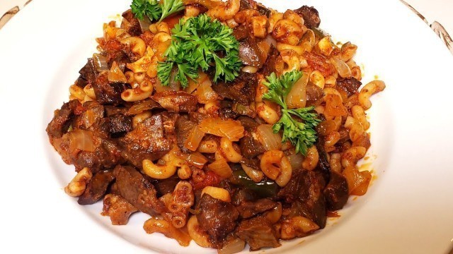 'lamb lungs pasta// Gambian liver // Street food favourite'