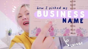 'TIPS | Picking a Business name'