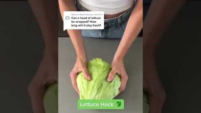 'Wrapping a head of lettuce with beeswax wraps 