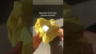 'Try beeswax food wrap instead of plastic 