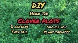 'DIY clover food plot. #deer #foodplots #whitetails #howto #diy #clover #bucks'