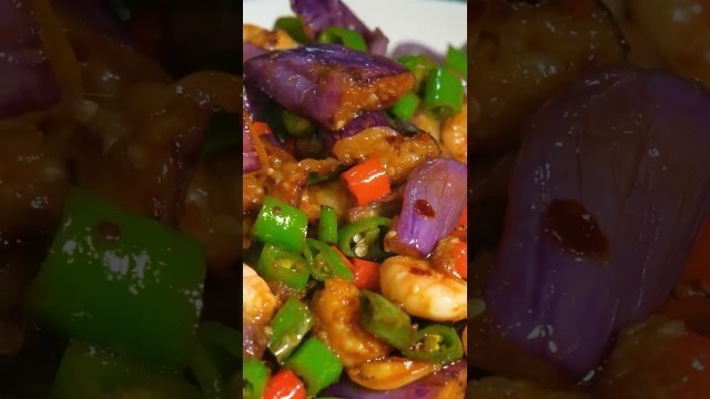 'Fried Shrimp With Eggplant | Country Story  | Chinese Food Yummy Recipes'