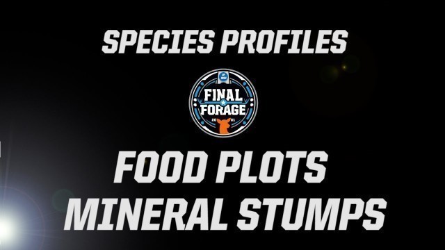 'FOOD PLOTS / MINERAL STUMPS | Final Forage Profiles'