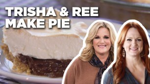 'Trisha Yearwood and Ree Drummond Bake Chocolate Pie | Trisha\'s Southern Kitchen | Food Network'