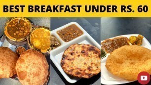 'BEST BREAKFAST JOINTS IN LUDHIANA || Desi Breakfast under Rs. 60 || Street Food India'