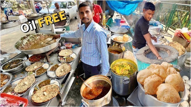 '30 Rs Best Nashta | Tandoori Chole Bhature | Punjabi Street Food India'