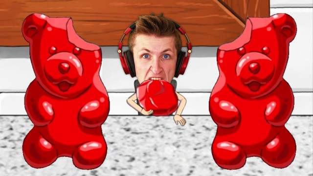 'Eating 10 MEGA Gummy Bears in 30 SECONDS?! (Food Fighter Clicker)'