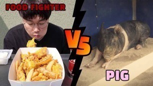 '먹방BJ vs 돼지 (FOOD FIGHTER vs PIG)'