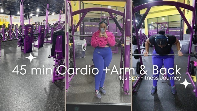 'TREADMILL WORKOUT FOR FAT LOSS | ARM & BACK WORKOUT | 2023 PLUS SIZE FITNESS JOURNEY'