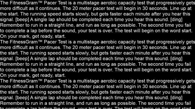 'The FitnessGram™ Pacer Test converted to MIDI'