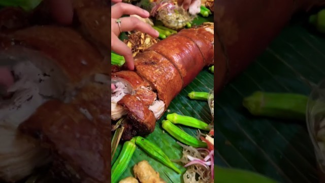 'Filipino food #shorts #foodie #boodlefight #porkbelly'