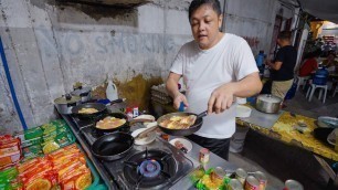 'Fastest Street Food Skills in the Philippines!! Instant Noodles Ninja + Canned Meat Omelets!'