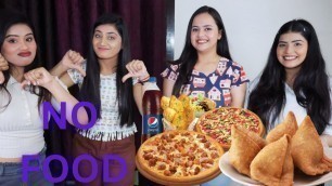 'Food Vs No Food Challenge | Eating Competition with @DingDongGirls | Food Challenge'