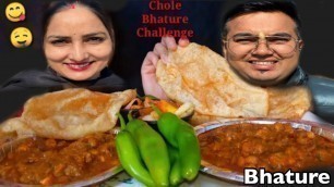 'Chhole Bhature Eating Challenge | food Eating Challenge | Husband wife Food Challenge | punjabi food'