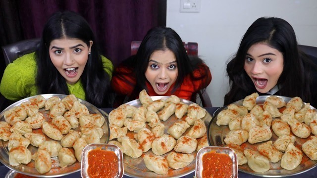 'No Hand Momos Eating Challenge | All Momos Finished in 2 Minutes | Food Challenge | Momos Challenge'