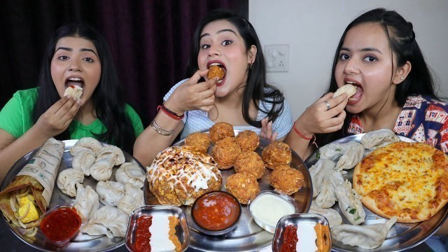 'Paneer Food Vs Kurkure Food Vs Cheese Food Challenge | Pizza, Burger, Momos, Paneer Roll Challenge'