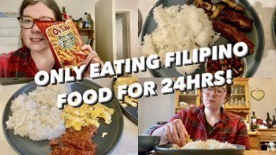 'ONLY EATING FILIPINO FOOD FOR 24HRS WHILE IN THE UK - BRITISH FILIPINO FAMILY'