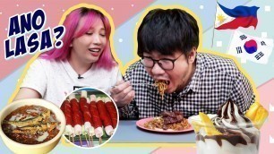 'KOREAN HUSBAND EATS WEIRD FILIPINO FOOD COMBINATIONS!!!'