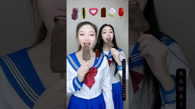 'Ice Pops and Desserts Emoji Eating Challenge | #asmr #food'